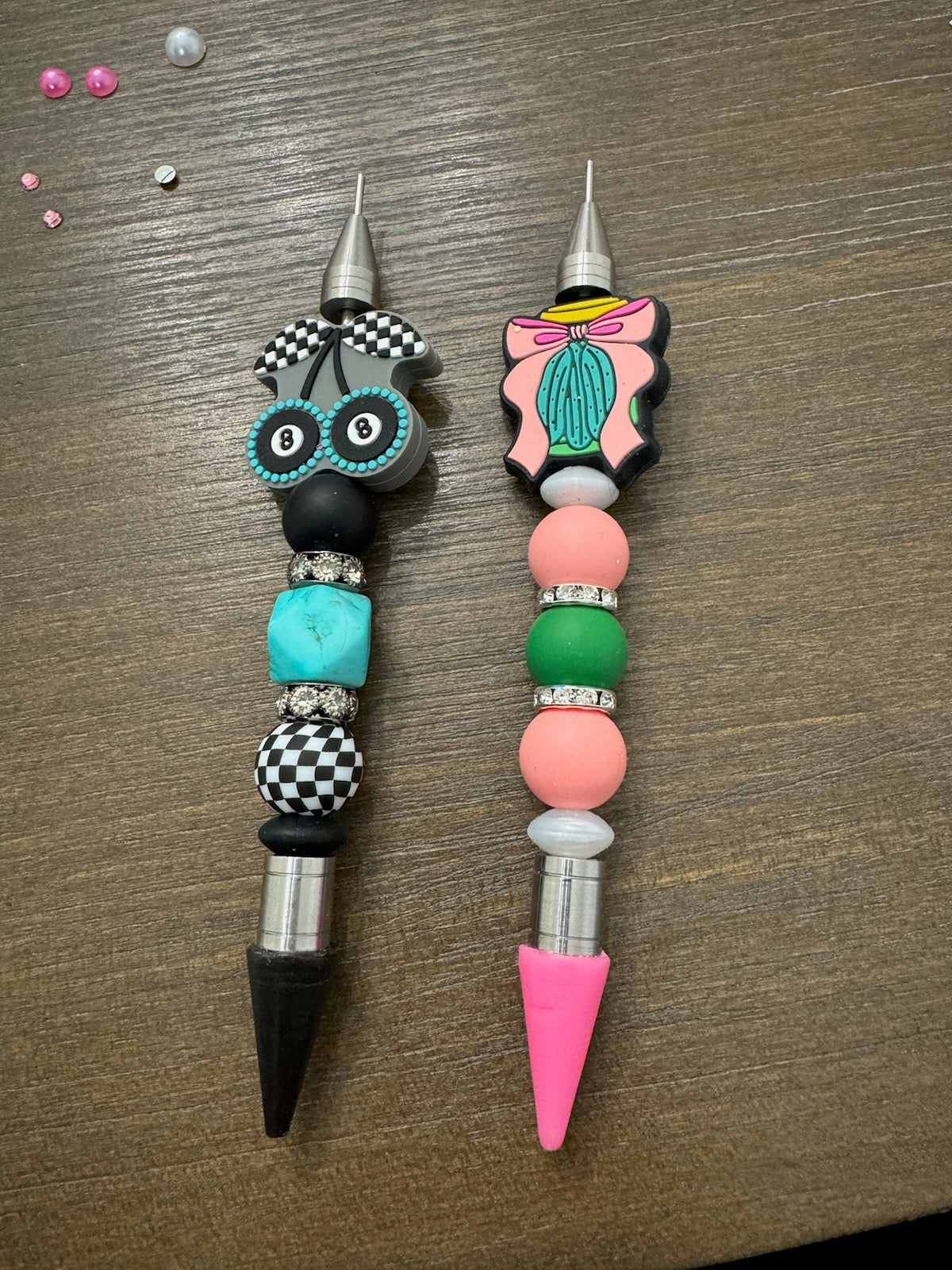 Beaded wax pens